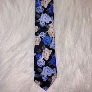 ASOS floral print skinny tie/pocket square combo